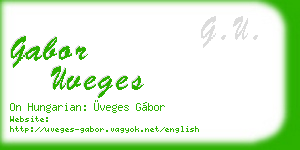 gabor uveges business card