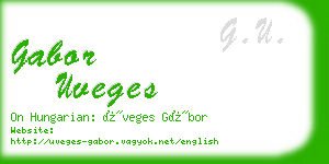 gabor uveges business card